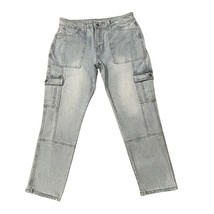 Kancan Jeans 11/29 Felicity High Rise Slim Straight Cargo Jeans Light Wa... - $23.13