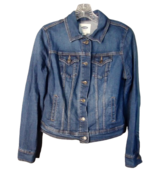 Old Navy Dark Wash Stretch Denim Jacket Button Down Long Sleeve Women&#39;s ... - $16.82