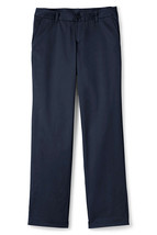Lands End Uniform Women Size 2, 27&quot; Inseam Stretch Chino Pant, Classic Navy - $18.99