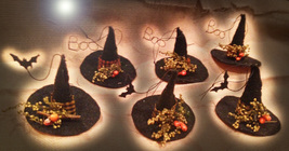 Free W Any Halloween Order Witch Hat Ornament 27X Witches Brooms Magick CASSIA4 - £0.00 GBP