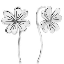 Genuine 925 Sterling Silver Stud Earrings Pearl Pendant Four Leaf Clover Conch S - £36.79 GBP