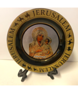 Virgin Mary with Child Ceramic Plate 4.75 Diam., New from Jerusalem - $365.15 MXN