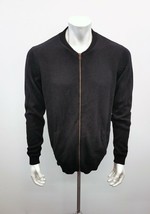 British Invasion Black Label Full Zip Sweater Men&#39;s Size Large Black Cot... - £9.85 GBP