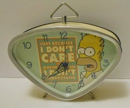 HOMER SIMPSON Alarm Clock Metal Case Battery Operated Working Collectible - $49.95
