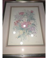 Beautiful Larence Flower Art Work Certificate Limited Edition 1989 - $194.50 CAD