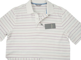 NEW $185 Bobby Jones Trophy Collection Golf Shirt  L   Creme Striped   *... - £93.81 GBP