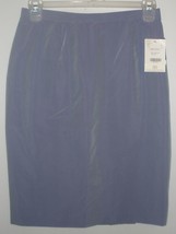 Nwt Womens Dd Collection Purple Silk Blend Shantung Lined Skirt Size 8 - £18.34 GBP
