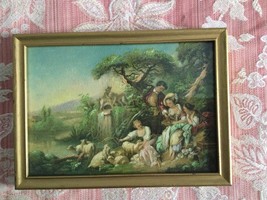 Vintage framed print with vintage frame small wall decor fine art renais... - €34,11 EUR
