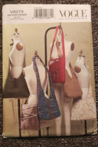 Vogue Accessories Handbags Pattern #V8274 - $14.84