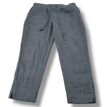 Susina Pants Size Medium W32&quot;xL23&quot; Capri Pants Capris Linen Blend Elasti... - $28.60