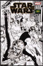 Marvel Star Wars #1 Sketch Variant SIGNED ~ Alan Davis Cover Art Darth Vader Han - £19.77 GBP