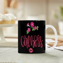 Ceramic Mug – 11 oz – Women&#39;s Day Gift - Girl Boss Black Classic Coffee Mug - £10.60 GBP