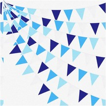 Ahoy Anchor Nautical Party Pennant Bunting - 10M/32Ft Royal Blue Fabric Garland - $41.57