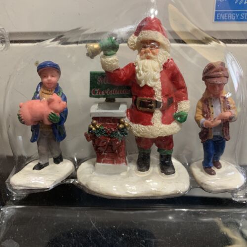 lemax Christmas village figures Santa with boys &amp; pig - $19.68