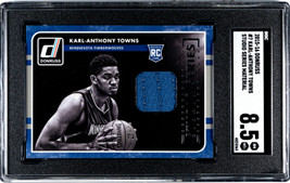 Karl-Anthony Towns 2015-16 Donruss Studio Series Material Rookie Card (RC) #7- S - £96.18 GBP