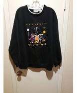 Vtg Basic Editions Black Embroidered Halloween Sweatshirt NWT Size 1X Be... - $43.17 CAD