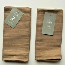 Mitchell Textured Fabric Napkin Napkins 19x19&quot; Set of 4 Tan Beige JCP Ev... - £15.45 GBP