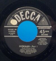 Louis Armstrong 45 Skokiaan Part 1 / Part 2 EX C7 - $122.42 MXN