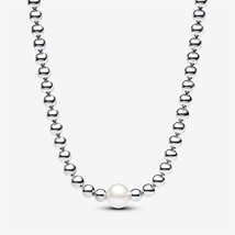 S925 Sterling Silver Pandora Freshwater cultured Pearls Necklace,Gift Fo... - $21.59