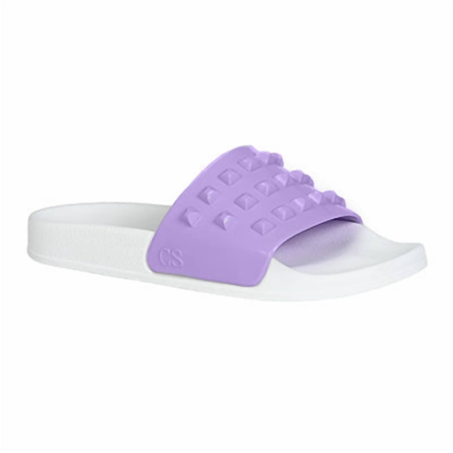 Carmen Sol franco white slides in Violet