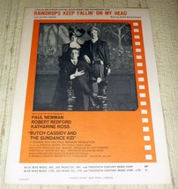 Butch Cassidy &amp; Sundance Kid Sheet Music - Raindrops Keep Fallin&#39; on My Head - £9.56 GBP