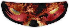 Super Flaming Fire Eyes Perforated Motorcycle Helmet Visor Shield Sticke... - $22.95