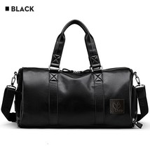 Men&#39;s Black Handbag Men Travel Duffle Bag Waterproof Sports Carrying Cas... - £62.48 GBP