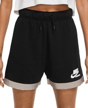 Nike Womens Sportswear Heritage Drawstring Shorts,Black,Large - £43.14 GBP