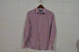 Banana Republic Medium Red Blue Gingham Check Soft Wash Button Front Shirt - £7.09 GBP