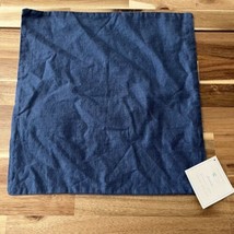 Pottery Barn Baby Kids Blue Denim Pillow Sham 16x16 New With Tags - $22.79