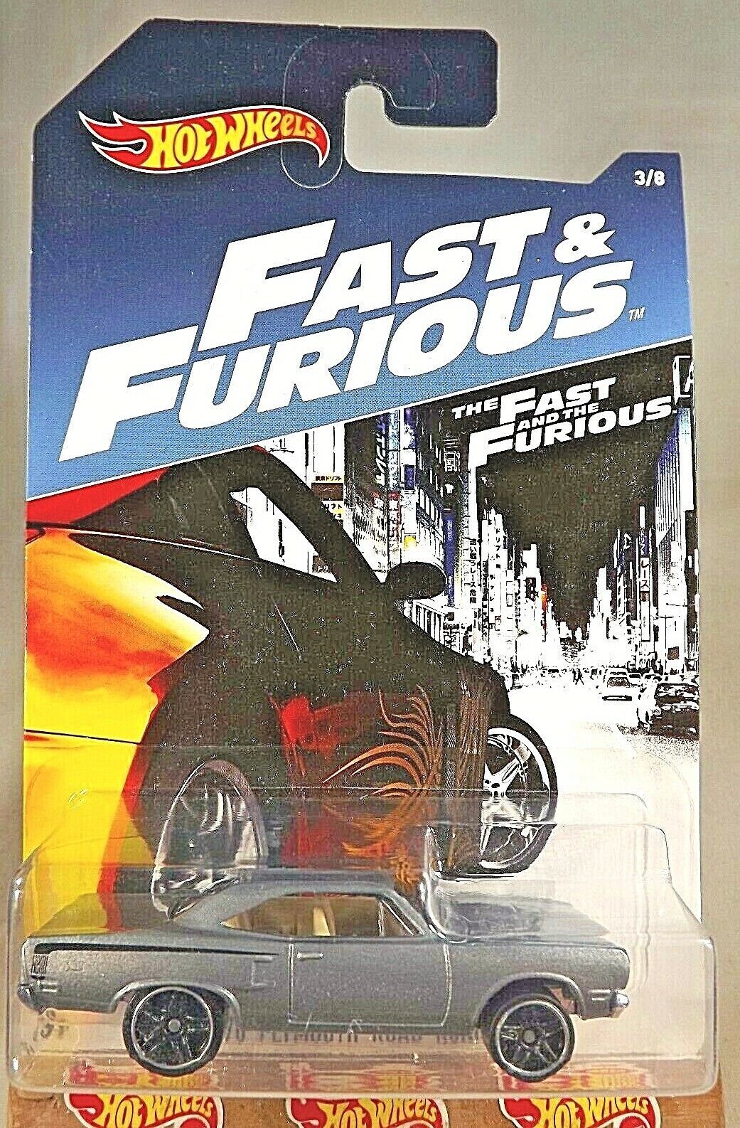 2016 Hot Wheels Fast & Furious 3/8 '70 PLYMOUTH ROAD RUNNER Gray w/Black Pr5 Sp