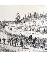 The March To Chancellorsville 1882 Victorian Civil War Military Art DWAA8 - $27.43 CAD