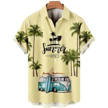 Hawaiian shirt for men VW Bus Typ2 T2 Bulli classic car Summer Vibes - £22.81 GBP