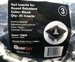 25 Fiberon 15800 Black Rail Inserts for Round Balusters - $15.99