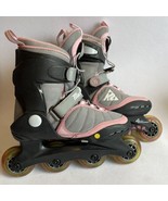 K2 Marlee Adjustable inline Youth Girls Roller Skates 3-6 Blades Pink Gray - $32.53 CAD