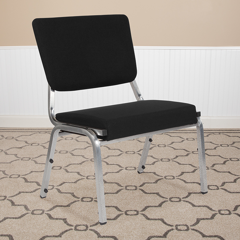 Black Fabric Bariatric Chair XU-DG-60442-660-2-BK-GG