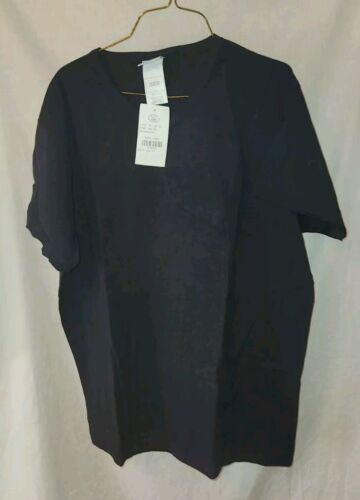 Womens NWT Laura Ashley Black T Shirt Short Sleeve XL 100% Cotton - $12.99