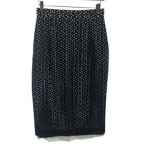 NWT Womens Size 6 Derek Lam Black Floral Eyelet Midi Pencil Skirt Made in Italy - £109.66 GBP