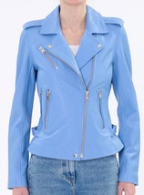 Iro newhan jacket in Azure Blue - £442.15 GBP