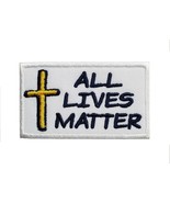 Hook &amp; Loop All Lives Matter Embroidered Sew/Iron-on Patch 2.5&quot; x 1.5&quot; W... - $137.22 MXN