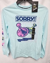 Girls 10/12 Sorry Board Game Long Sleeve Aqua Shirt Art Class  - £7.98 GBP