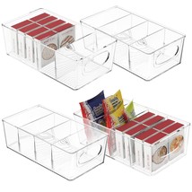 Pantry Organizers And Storage Bins With Dividers, Snack Organizers For P... - £22.35 GBP