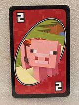 1 Minecraft Uno Replacement Red Pig #2 SINGLE CARD ONLY *Pre-Owned* BT - $7.99