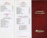 Romano&#39;s Macaroni Grill Curbside To Go Menu The Italian Mediterranean - £9.46 GBP