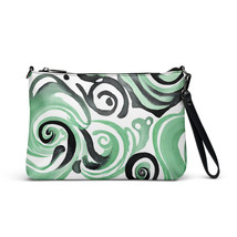 New Crossbody Bag Women Zip Top Adjustable Strap Handle Mint Green Faux ... - $32.98