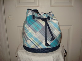 Talbots Crossbody Madras Plaid Bucket Bag NWT - $50.00