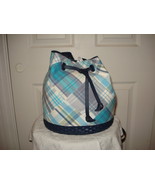 Talbots Crossbody Madras Plaid Bucket Bag NWT - $951.97 MXN