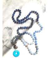 Blue Water Tones Japa Mala 108 Beads Prayer Beads - $44.00