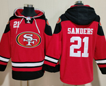 Deion Sanders #21 Scarlet Uniform Lace-Up Pullover Jersey Hoodie - $75.99