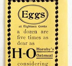 Hornby&#39;s Oatmeal 1894 Advertisement Victorian Eggs 18 Cents Per Dozen AD... - $19.99